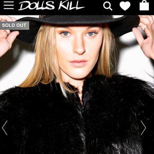 Dolls Kill Disturbia Marla Faux Fur Cropped Jacket